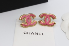 Chanel Spring Summer 2024 Pre-collection 24P Metal Resin Pink CC Stud Earring 1:1 AAA Top Quality Factory Outlet Wholesale