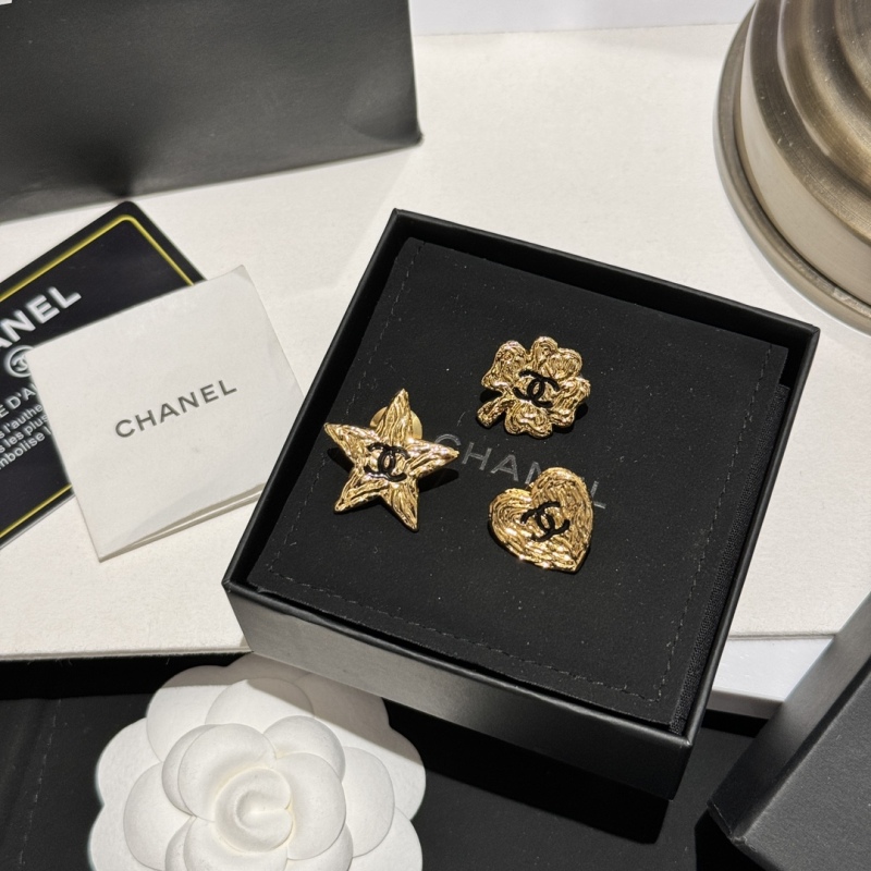 Chanel Spring Summer 2024 Pre-collection 24P Star Heart Leaves Set Brooch 1:1 AAA Top Quality vs Genuine Factory Outlet Wholesale