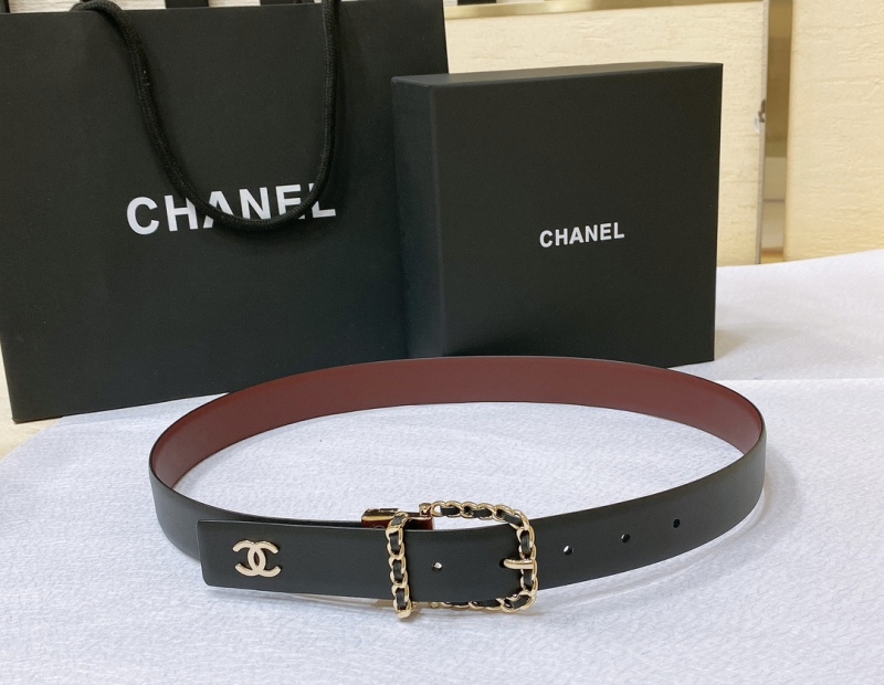 Chanel 23S Rotatable Metal BUCKLE-LOOP Calfskin 3.0 Belt 1:1 AAA Top Quality vs Genuine Factory Outlet Wholesale