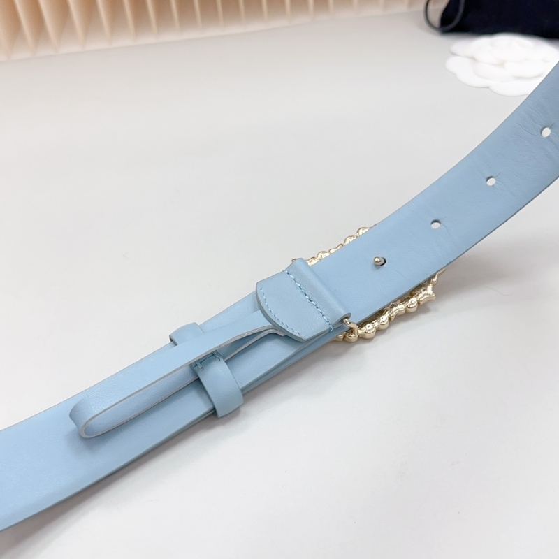Chanel 23 24 Full Grain Cow Leather Star Pearl Buckle Loop 3.0 Belt 1:1 AAA Top Quality vs Genuine Factory Outlet Wholesale