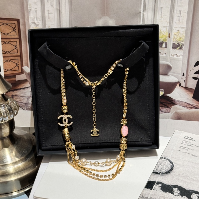 Chanel 24P Costume Jewelry Rosantica Strands Short Necklace Metal Glass Pearls Strass Factory Outlet Wholesale Top 1:1 AAA vs Genuine