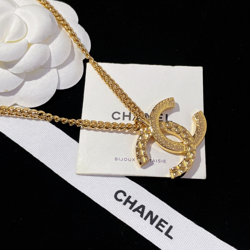 Chanel Spring Summer 23 24 Quilted CC Chain Long Pendant Necklace Black 1:1 AAA Top Quality vs Genuine Factory Outlet Wholesale