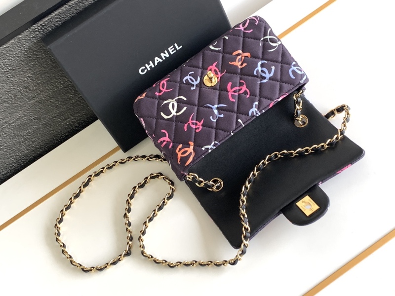 Chanel Spring Summer 2024 CLASSIC 11.12 HANDBAG Multicolor Printed Fabric Flap Bag 1:1 AAA Top Quality Replica vs Genuine Factory Outlet Wholesale