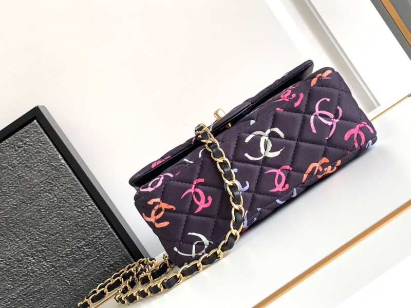 Chanel Spring Summer 2024 CLASSIC 11.12 HANDBAG Multicolor Printed Fabric Flap Bag 1:1 AAA Top Quality Replica vs Genuine Factory Outlet Wholesale