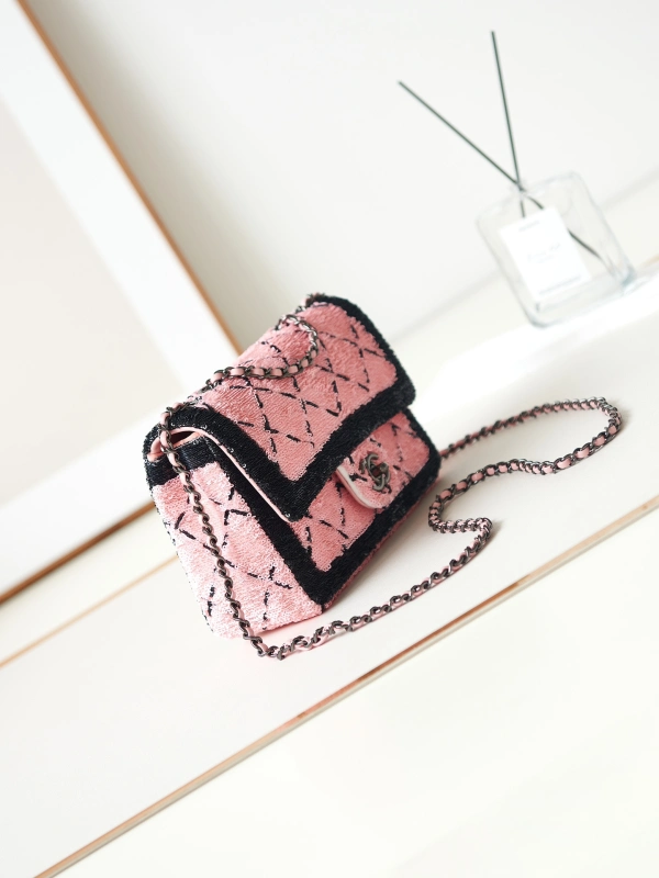 Chanel Spring Summer 2024 Pre-collection 24P SMALL FLAP BAG White Black Sequins Black 1:1 AAA Top Quality vs Genuine Factory Outlet Wholesale