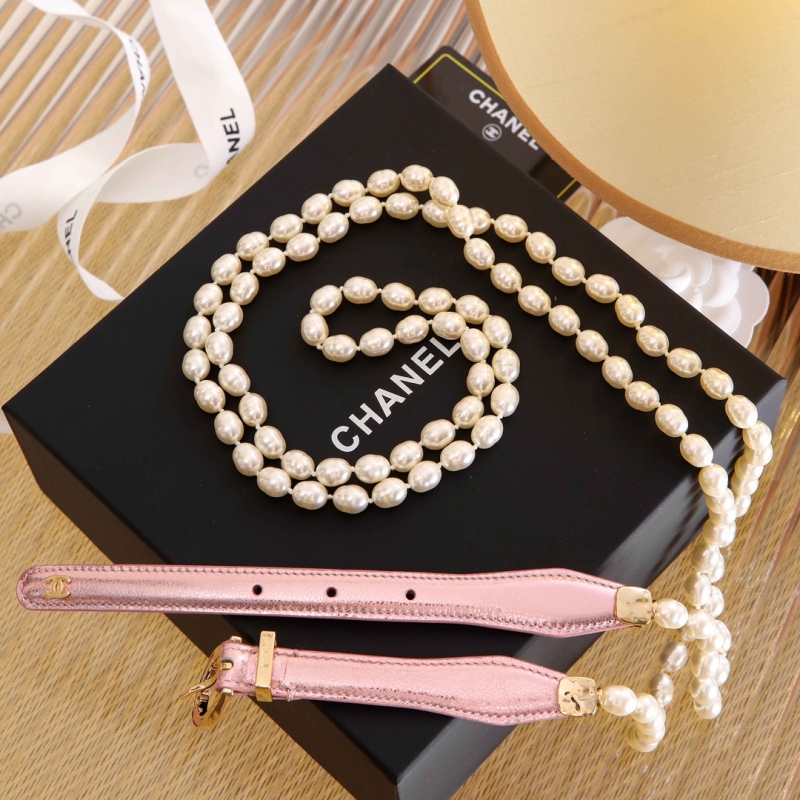 Chanel cruise 2023/24 Pearl Chain Leather Buckle Belt 1:1 AAA Top Quality Replica vs Genuine Factory Outlet Wholesale