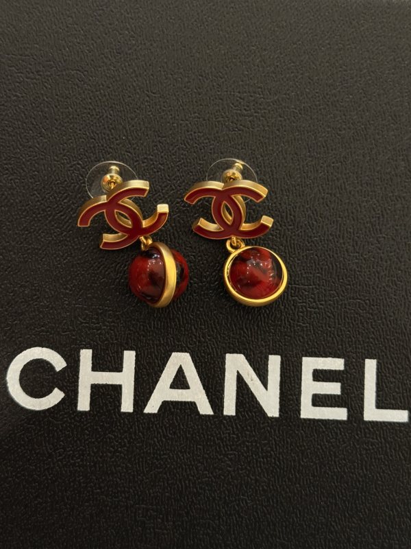 Chanel Enamel Ball Pendant Stud Earring 1:1 AAA Top Quality Replica vs Genuine Factory Outlet Wholesale