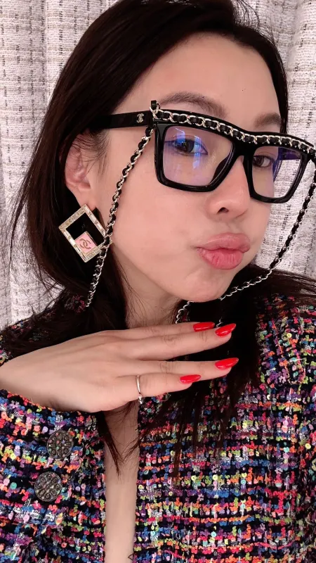 Chanel 23 24 Shombic Strass Pink Enamel Hollowed-out Earring1:1 AAA Top Quality vs Genuine Factory Outlet Wholesale