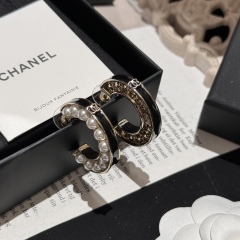 Chanel Spring Summer 2024 Pearl Hoop Stud Earring 1:1 AAA Top Quality Replica vs Genuine Factory Outlet Wholesale