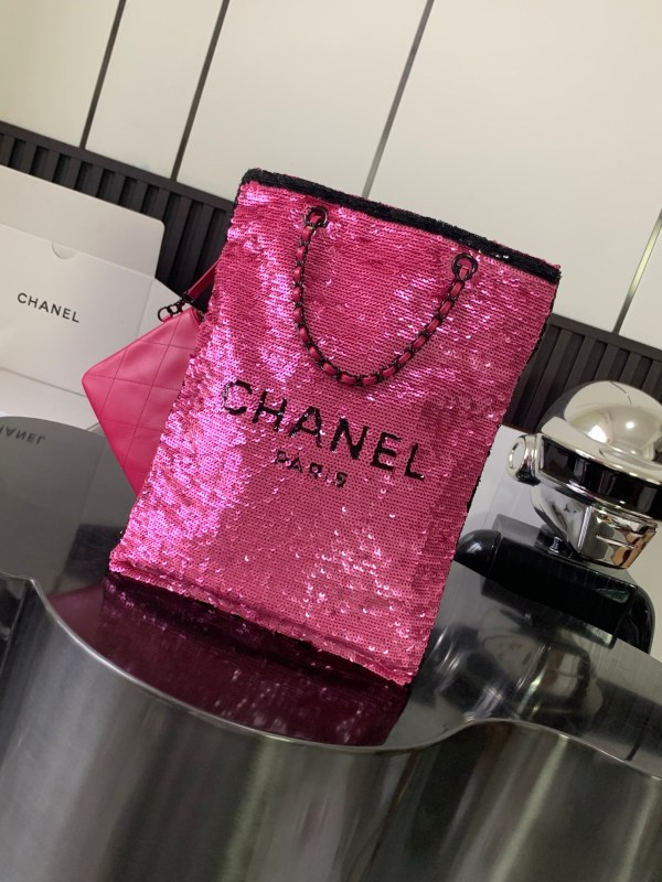 Chanel Spring Summer 24SS Sequins SHOPPING BAG 1:1 AAA Top Quality Replica vs Genuine Factory Outlet Wholesale