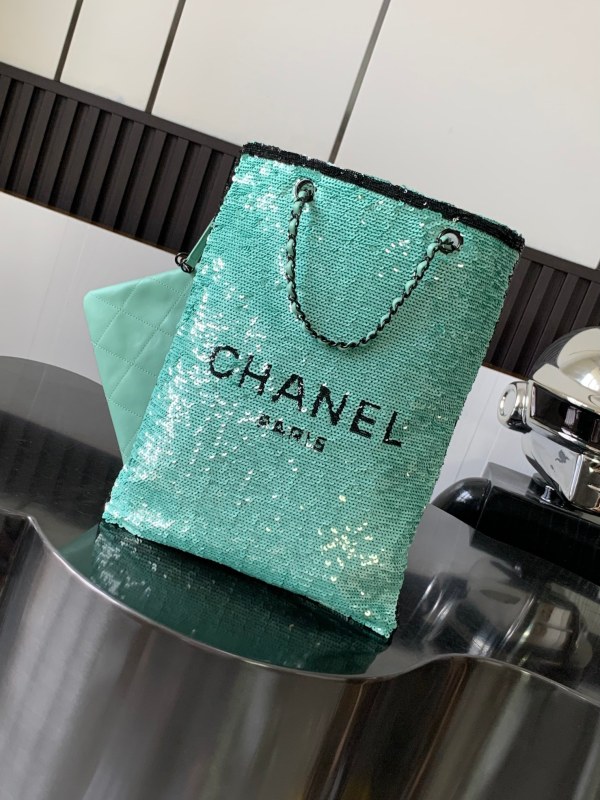 Chanel Spring Summer 24SS Sequins SHOPPING BAG 1:1 AAA Top Quality Replica vs Genuine Factory Outlet Wholesale