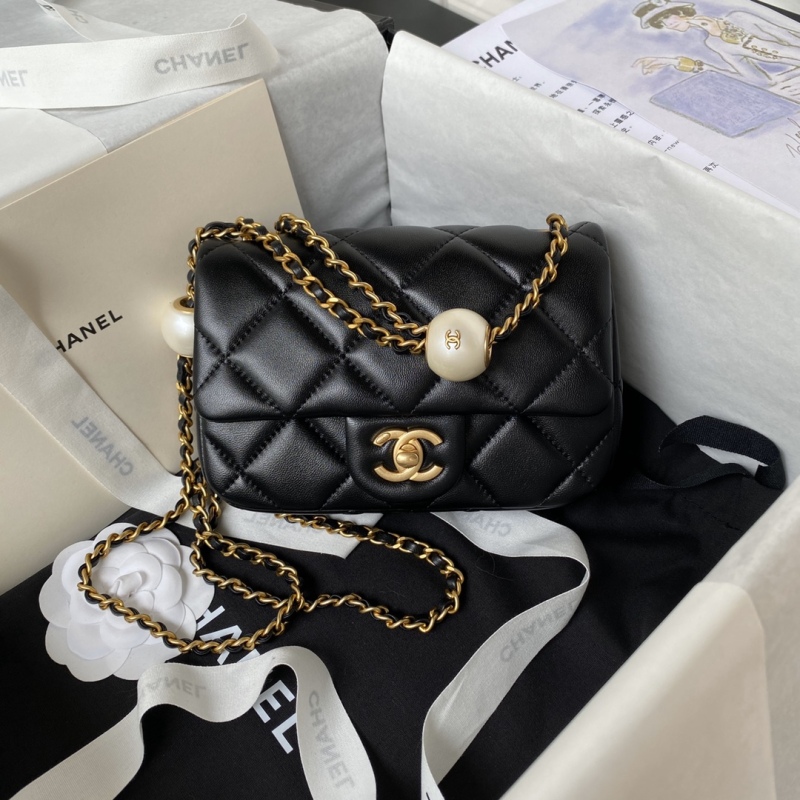 Chanel Top Replica AAA Copy Spring Summer 2024 Small Flap Bag Pearls on Chain Factory Outlet Wholesale