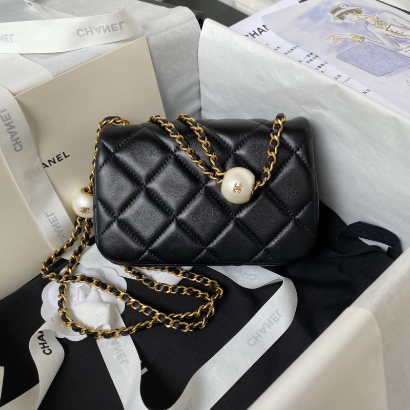 Chanel Top Replica AAA Copy Spring Summer 2024 Small Flap Bag Pearls on Chain Factory Outlet Wholesale