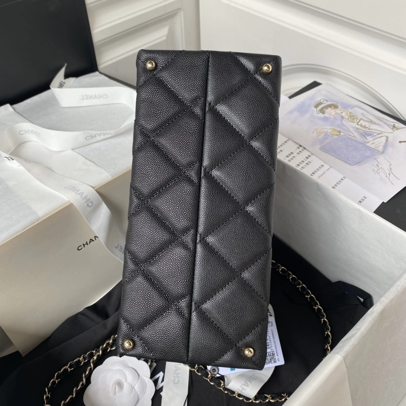 Chanel 24P Lichee Pattern Kelly MINI FLAP BAG WITH TOP HANDLE Chain Strap 1:1 AAA Top Quality vs Genuine Factory Outlet Wholesale