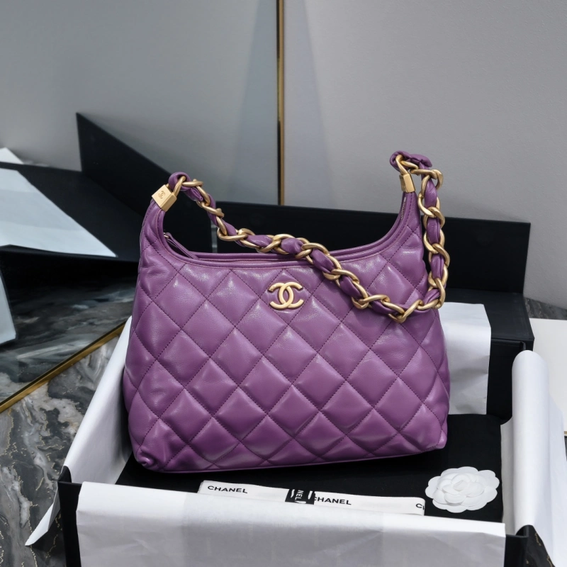 Chanel 24A HOBO BAG Small Lambskin Gold-Tone Metal 1:1 AAA Top Quality vs Genuine Factory Outlet Wholesale