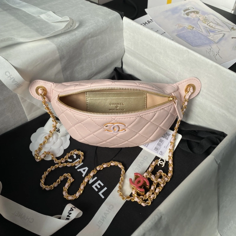 Chanel 24A Enamel CC Buckle Waist Bag 1:1 AAA Top Quality vs Genuine Factory Outlet Wholesale