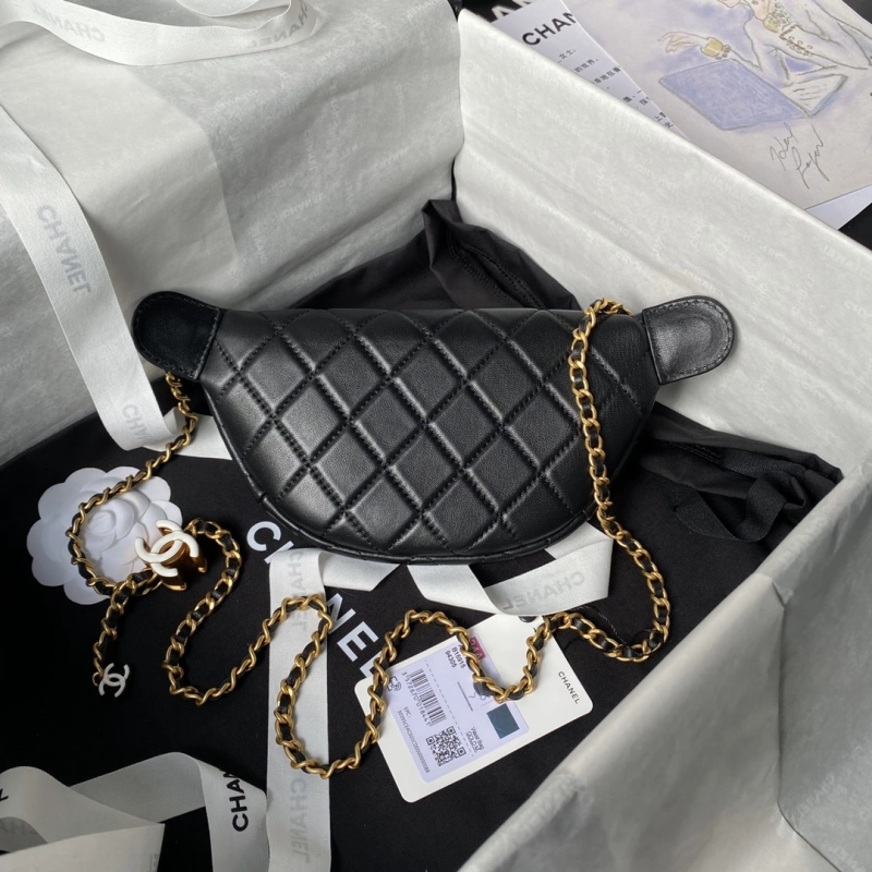 Chanel 24A Enamel CC Buckle Waist Bag 1:1 AAA Top Quality vs Genuine Factory Outlet Wholesale