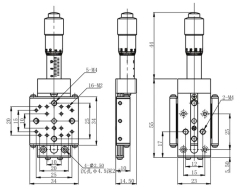 LDTSP-X-13VZ-01 Manual X Linear Translation Stage Guide Aluminum Alloy Black