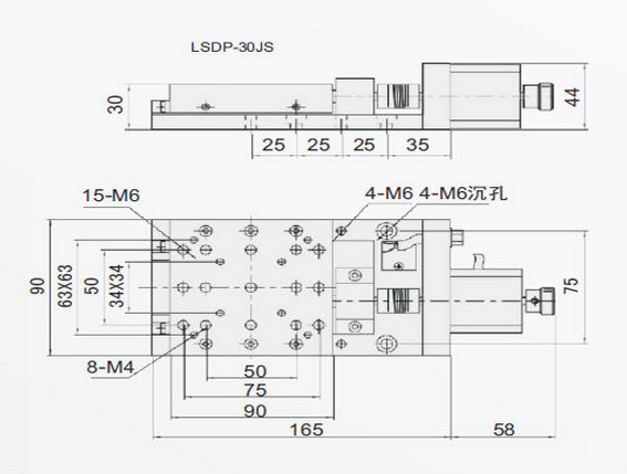 LDTDP-30JS Series Motorized Translation Stage Cross Ball Guide Series