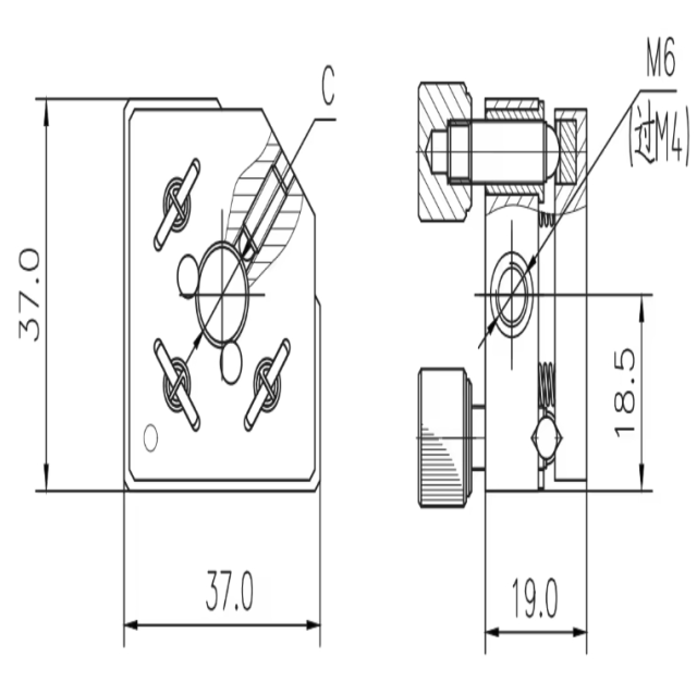 LDTBFxx-1ZT Optical Adjustment Frame small caliber series