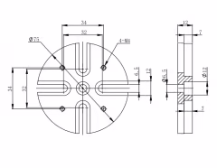 OEM aluminum with black anodized surface treatment Mounting Base clamps for stability and safety of experimental equipment