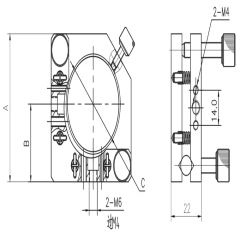LDTBFxx-2ZT Optical Adjustment Frame