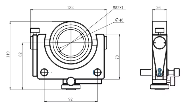 LDTTF50-TZ-1YT Optical Adjustment Frame series
