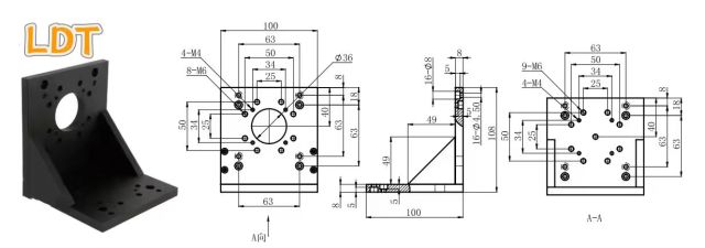 LDTZJ1 Right Angle Mounting Plate/Adapter with High Precision Customized OEM Support