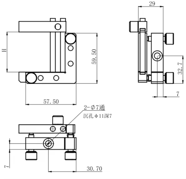 LDTZM2-54 Cylindrical Mirror Mount