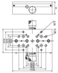 LDTSP-W-75L-01 manual translation stage table size 110x65 mm  Travel range 75 mm