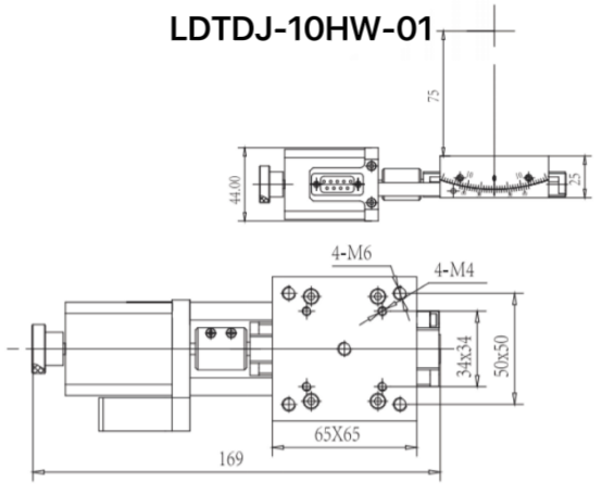 LDTDJ-10HW-01 Series Motorized Goniometer  Stages