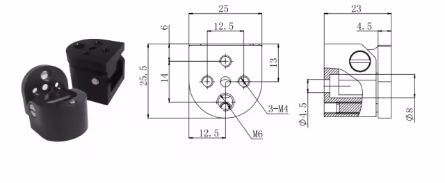 LDTGJ4 Optical Post Holders Turn-over Angle 90 Degree with Customizable OEM Support