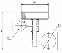 LDTJC2-12-12 Optical Post Holders Length 42MM with Customizable OEM Support