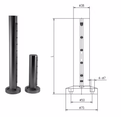 LDTZB2-356 Optical Rack Support Rods and Clamps Length 356MM Net Weight 1.5kg with OEM Support