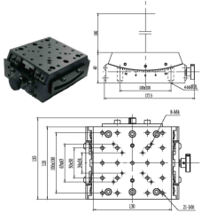 LDTSS-03-10 WW Manual Goniometer Stages  Table Size  120x130 mm