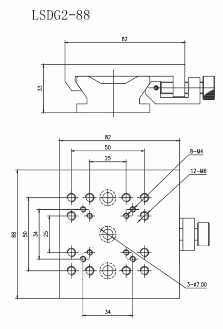 LDTDG2-88 Optical slide and Slide Loading Blocks Net Weight 0.3kg with High Precision