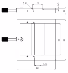 LDTXF1-20 Adjustable Optical Slit Width 0-20mm with High Precision Fine Screw Driving Manual Single-Opened