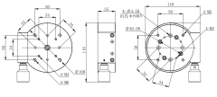 LDTSH-100WS Customize OEM Precision Shaft Design Manual Rotary Positioning Stage Platform Dimension 100mm Load Capacity 15kg