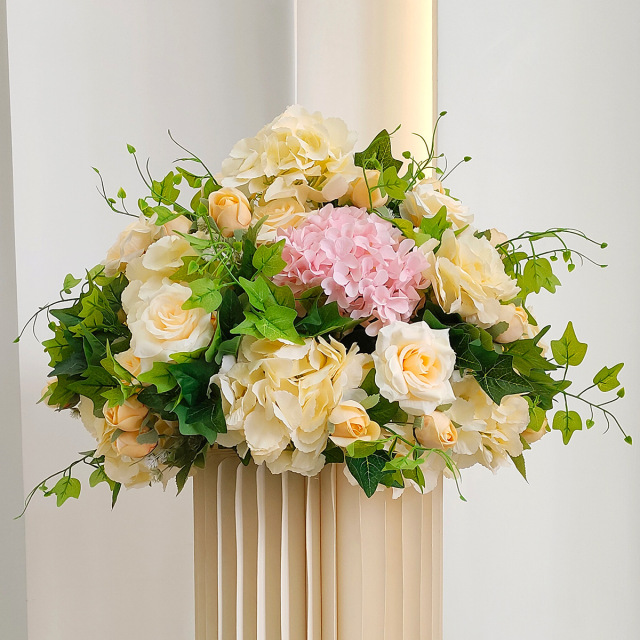 Rose Flower Ball for Wedding Table Decoration Wedding Centerpieces Artificial Flower Ball