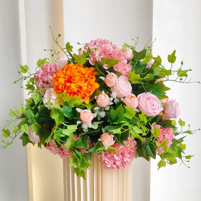 Rose Flower Ball for Wedding Table Decoration Wedding Centerpieces Artificial Flower Ball