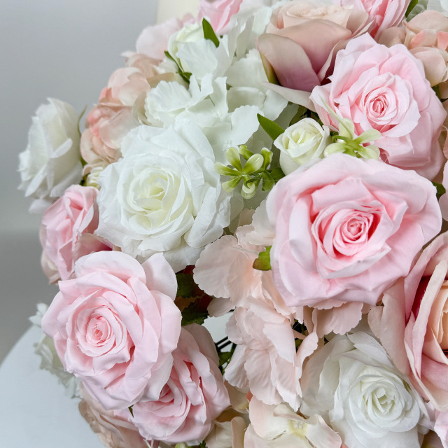 Luxury Wedding Rose Ball Centerpieces for Wedding Table Customize Red Artificial Flower Ball Silk Flowers Wholesale Flower Ball