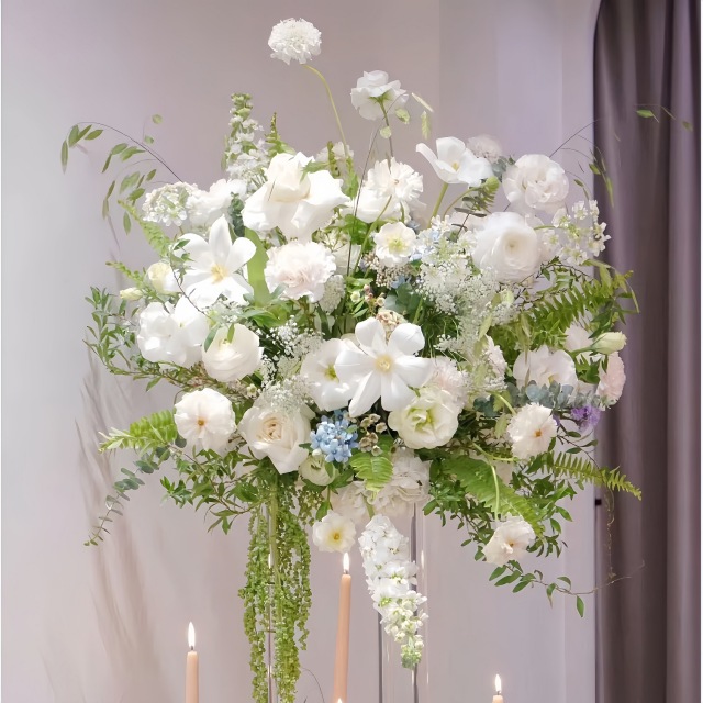 Wedding Real Touch Artificial Flower Ball  Elegant Flower Ball Centerpiece Table Decoration Flower for Wedding Event Decor