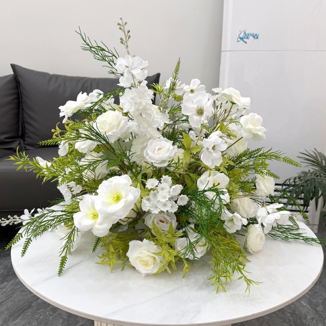 Wedding Real Touch Artificial Flower Ball  Elegant Flower Ball Centerpiece Table Decoration Flower for Wedding Event Decor