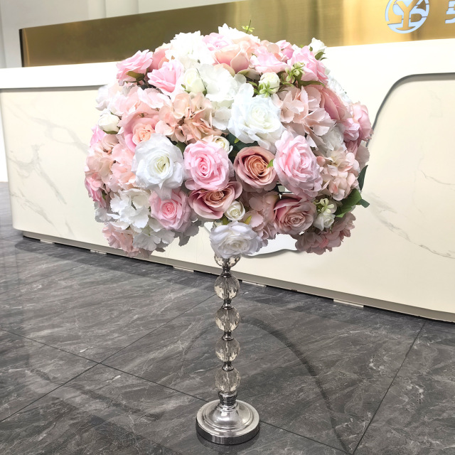 Luxury Wedding Rose Ball Centerpieces for Wedding Table Customize Red Artificial Flower Ball Silk Flowers Wholesale Flower Ball