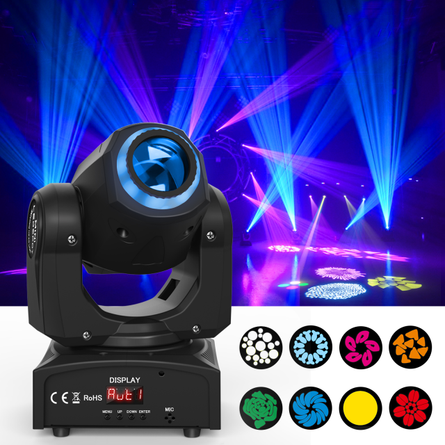 60W Spot moving head light with led ring