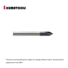 3/8 Dia., 2 Flute, 60° YGBasiX Carbide Chamfer Mill, X-Coated