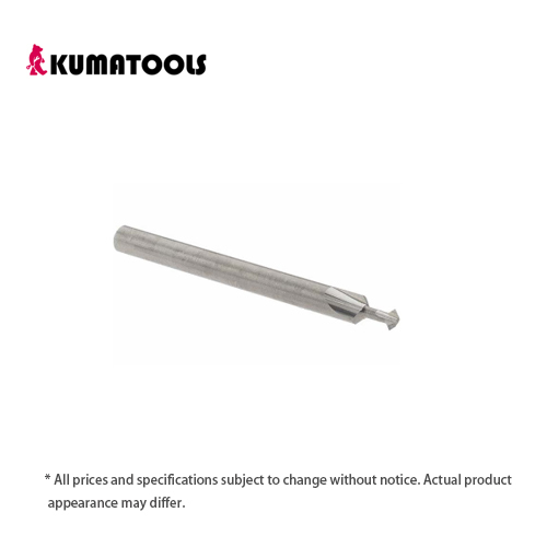 Double Angle Milling Cutter: 90 °, 3/32" Cut Dia, 3/64" Cut Width, 1/8" Shank Dia, Solid Carbide