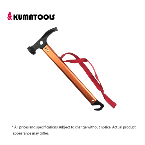 Camping Tent Peg Hammer with Red Ribbon