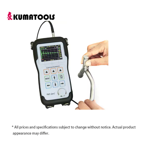 Thin Metal Thickness Measurement Gauge with Delay Line Probe Spring Loaded Holder for Small Tube Dia