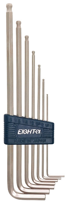 Taper Head Hex Key Wrench 7-Piece Flat Type Holder Set TLS-7S